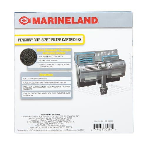 Close up of Marineland Rite-Size C filter cartridge
