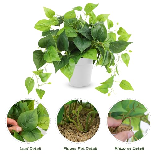 Side view of the 8 inch artificial plant