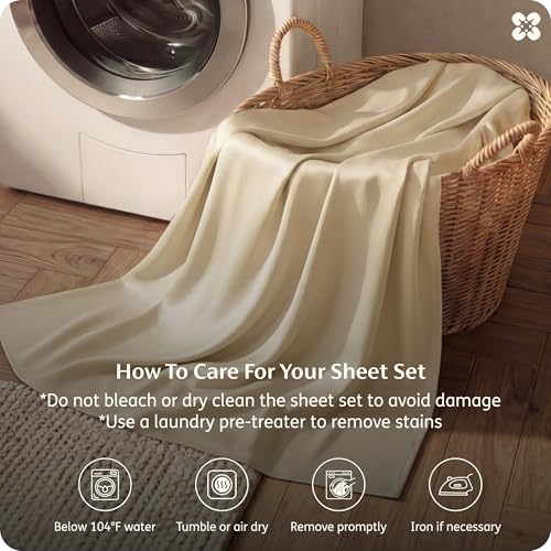 Bedsure sheet set maintenance label