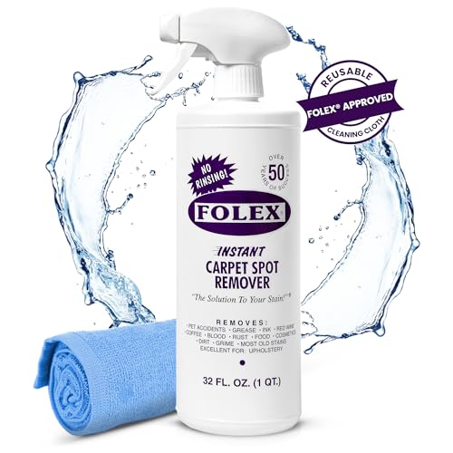 Back label of FOLEX carpet spot remover