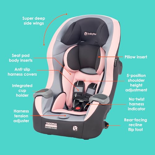 Quartz Pink convertible car seat side profile