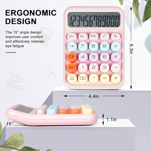 Close up of retro rounded keys on DANRONG calculator