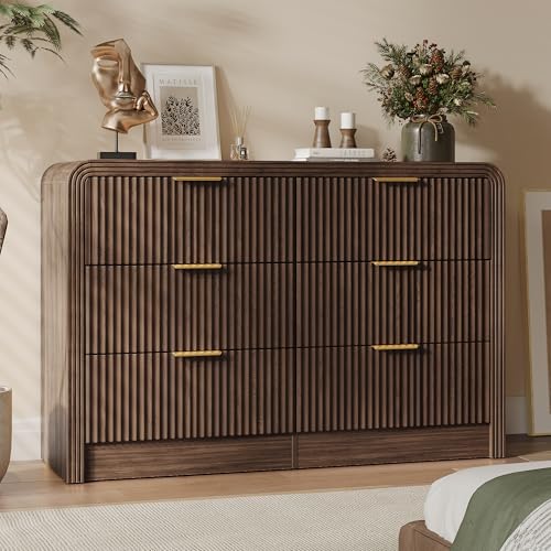 Decofy 47 inch walnut dresser full view