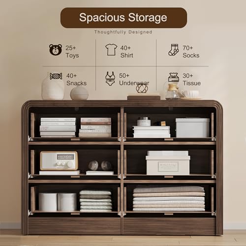Modern bedroom setup featuring the Decofy dresser