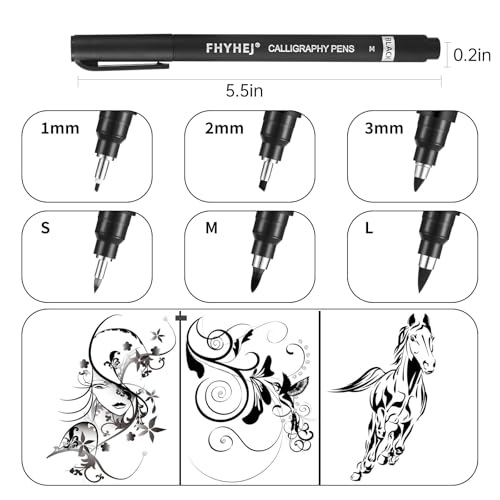Fhyhej pens showing varied nib sizes