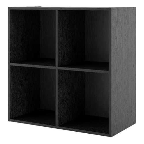 HOMES: INSIDE + OUT Apexa 4-cube black storage shelf