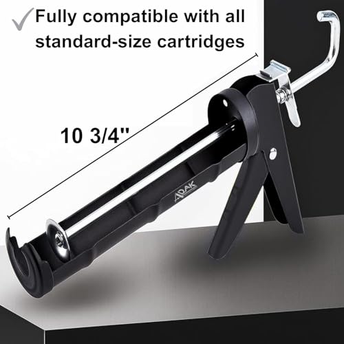 Front view of black ADAK caulking gun