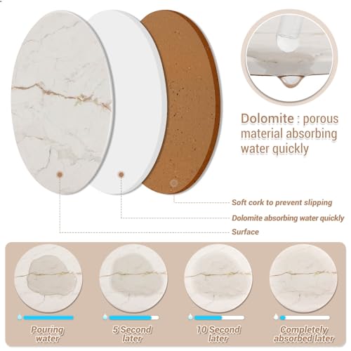 Close up of absorbent marble coaster surface