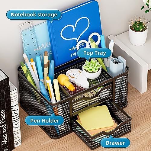 Marbrasse Mesh Desk Organizer 5 compartments view