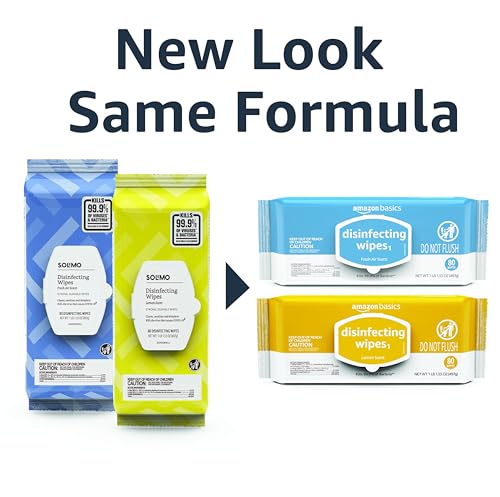 Close up of Basics Lemon & Fresh Air wipes