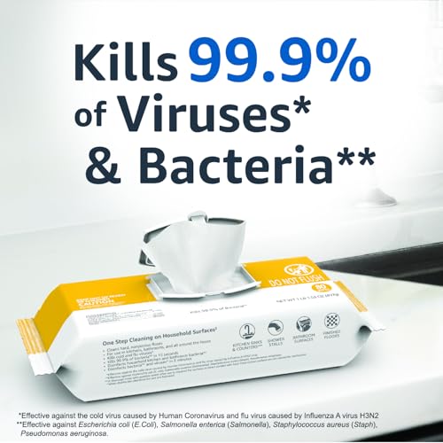 Basics Disinfecting Wipes packaging stacked