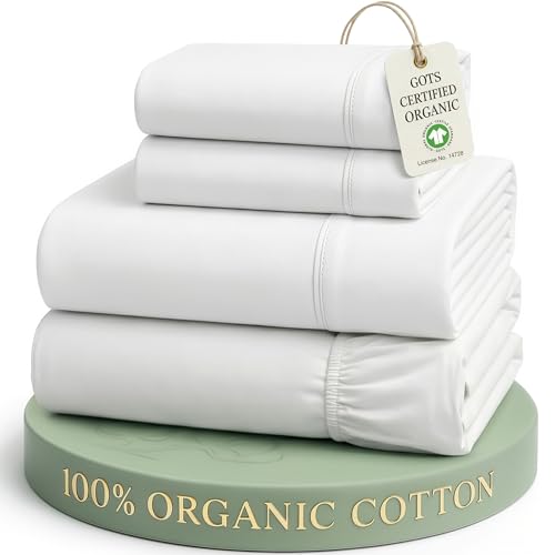 LANE LINEN King sheet set in White folded