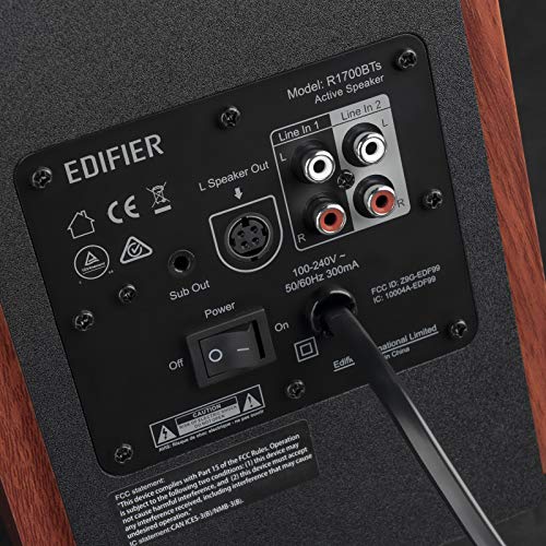 Edifier R1700BTs rear input panel