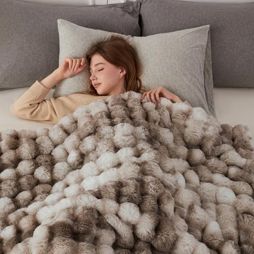 Close up of textured faux fur fabric