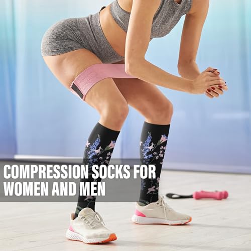 Side profile view of WITHYOU 15-20 mmHg socks