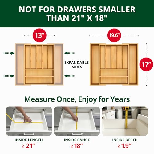 Side view showing expandable drawer divider mechanism