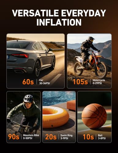 AstroAI AIRUN H portable inflator side profile