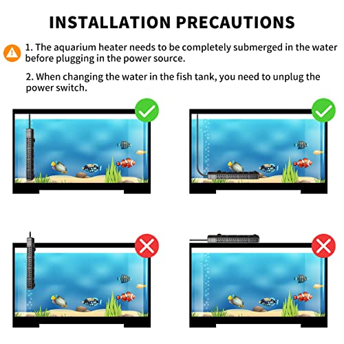 HiTauing submersible heater LED temperature display