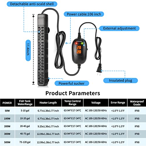 HiTauing aquarium heater safety guard detail