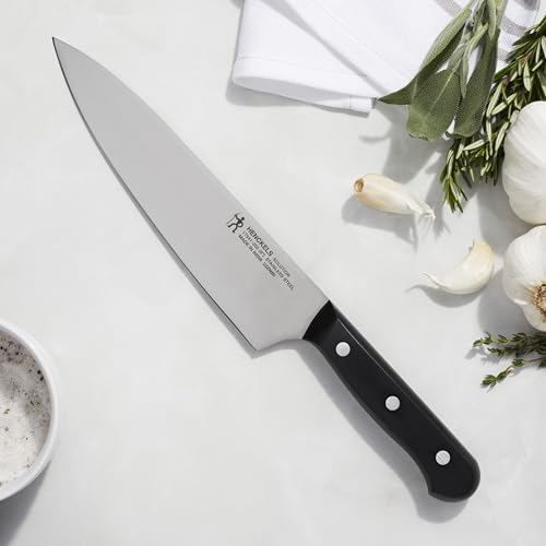 Stainless steel blade texture on HENCKELS chef knife