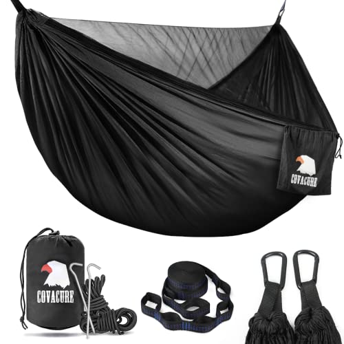 Covacure Camping Hammock packed in black