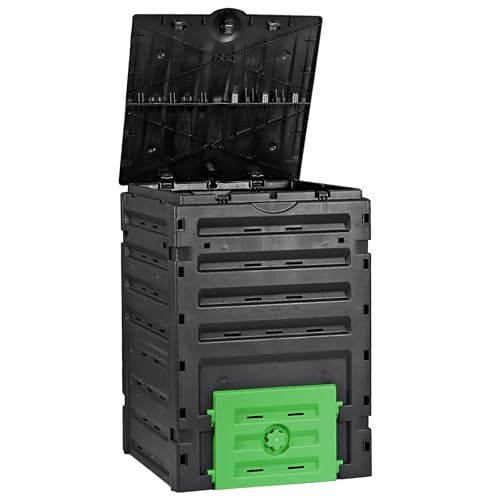 Assembled black 120 gallon composter