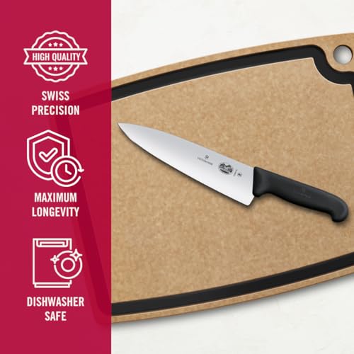 Victorinox chef knife blade texture detail