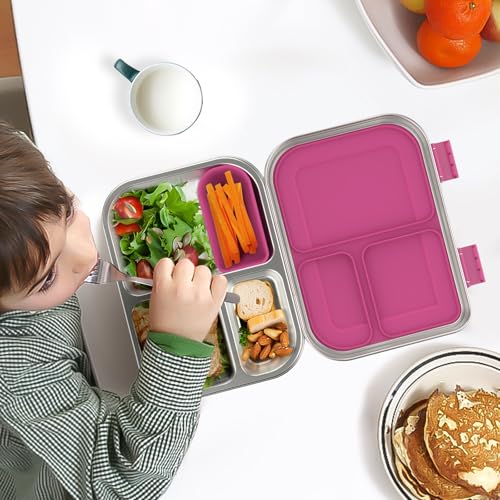 Pink lunch box packed for school