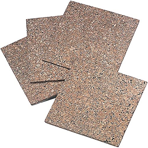 Square cork tiles in a 2x2 grid layout