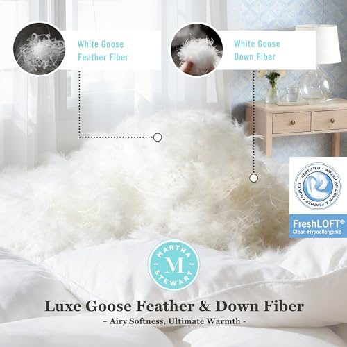 Martha Stewart Queen size comforter showing sewn-through box stitching