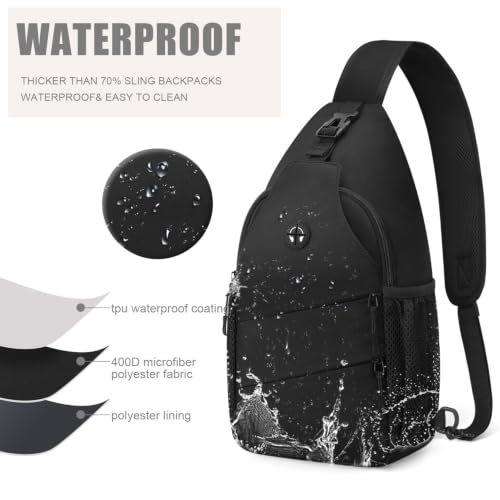 Interior view of Pritent sling bag multi-pocket organizer