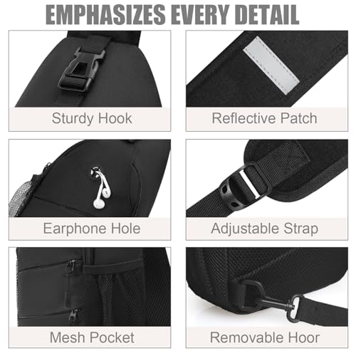 Close up of adjustable shoulder strap on Pritent backpack