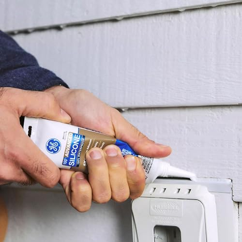 Waterproof white silicone sealant bead