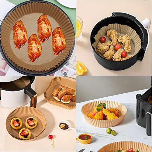 Multiple air fryer liners ready for use