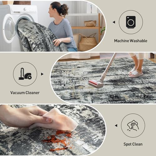 Non-slip TPE backing of Gent drizz rug