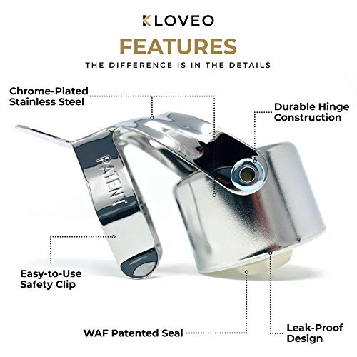 Side profile of KLOVEO chrome wine stopper