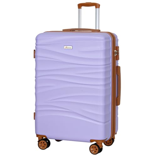 Romswi 26 inch purple hardshell suitcase