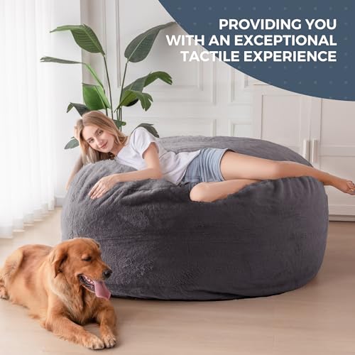 Side storage pocket on MAXYOYO bean bag chair