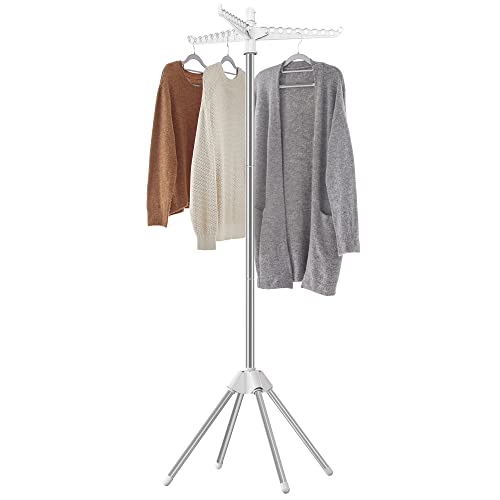 SONGMICS 61.6-inch clothes drying rack with three arms