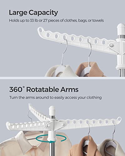 Folded SONGMICS drying rack for compact storage