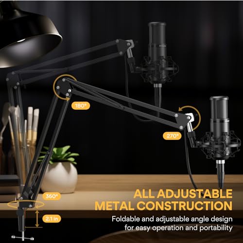 MAONO PM320S microphone mounted on desk