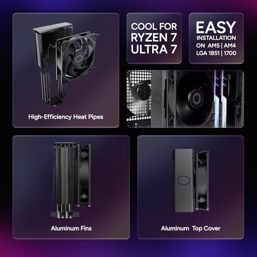 Cooler Master Hyper 212 Black side profile