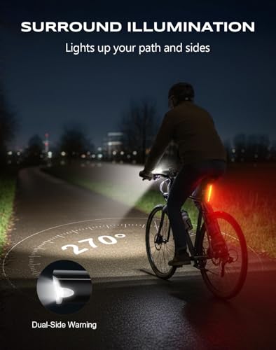 Front bike headlight with 1200LM output