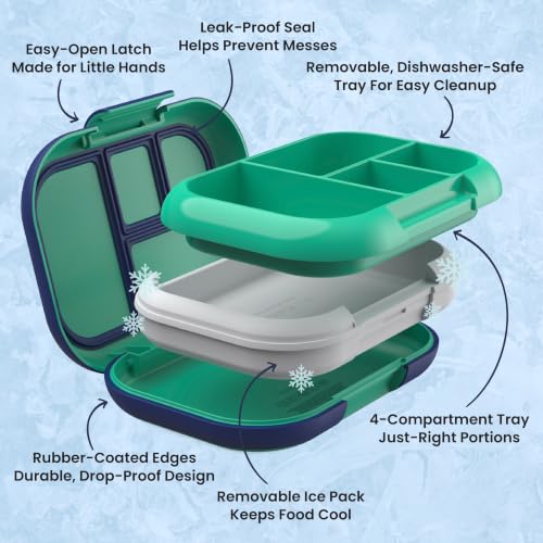 Bentgo Chill Green and Navy exterior shell