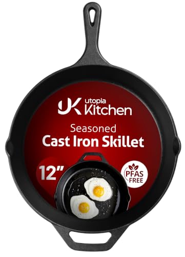 Utopia Kitchen 12 Inch Cast Iron Skillet top view