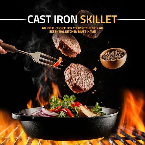 Detailed texture of the pre-seasoned cooking surface