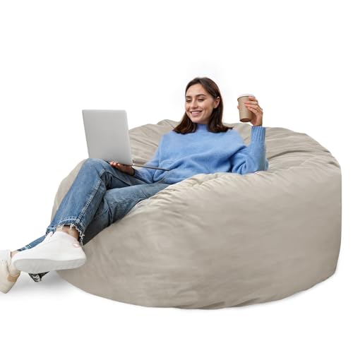 DUMOS 4FT Bean Bag Chair in Grey