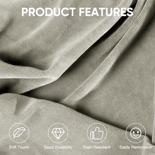 Grey fabric texture of DUMOS bean bag