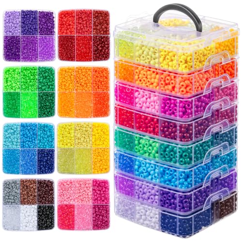 Simetufy 10000PCS Pony Beads bulk kit
