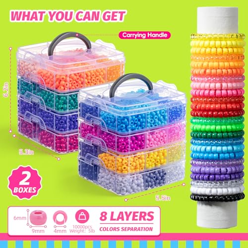 Solid and transparent craft beads